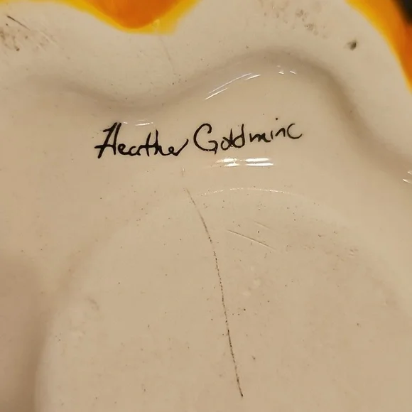 🧡🤎Blue Sky By Heather Goldminc Turkey Surprise Ceramic Pumpkin Decor - Picture 7 of 9